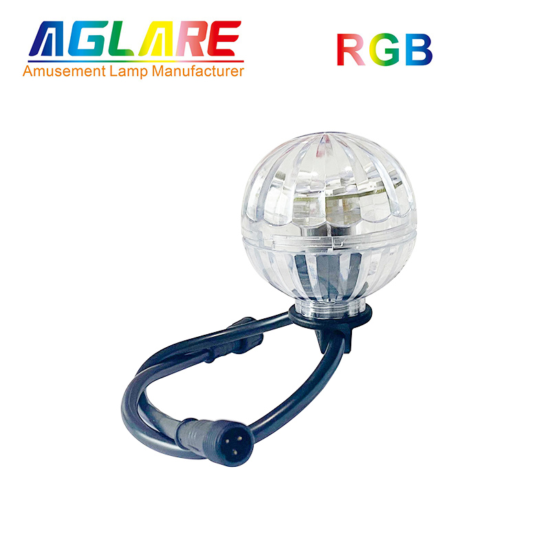 LED点光源像素灯圆形 50mm LED16灯娱乐灯 RGB全彩点光源灯 