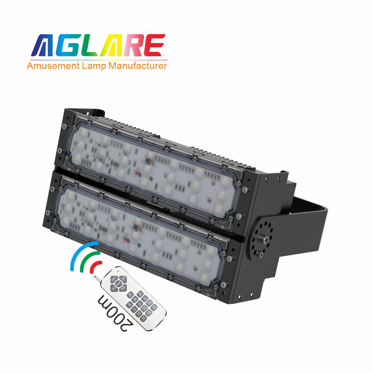 100W LED彩色泛光灯 RGB投光灯带？仄